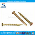 Color Zinc Plated Countersunk Head Self Drilling Screws with Wings